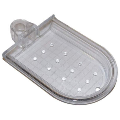 Jabonera de cristal para barra de ducha de 20 mm de diámetro