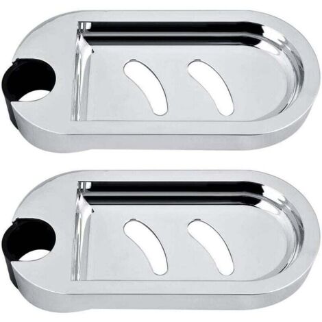 Jabonera de ducha, soporte para jabón de ducha de 6,35 cm (2,5 pulgadas), jabonera de 2 piezas