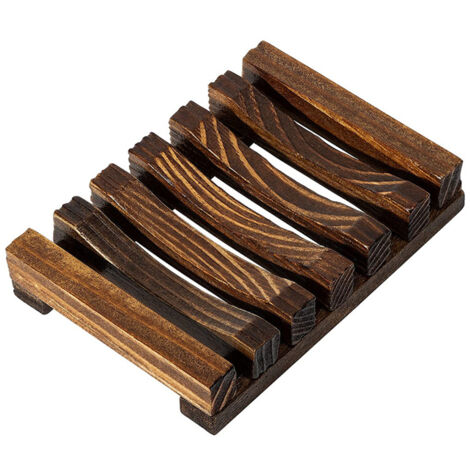 Jabonera de madera de 2 piezas, soporte para jabón hecho a mano, escurridor de jabón para usar en baños, cocinas, etc. Se puede colocar por ambos lados (11,5 cm  8 cm).