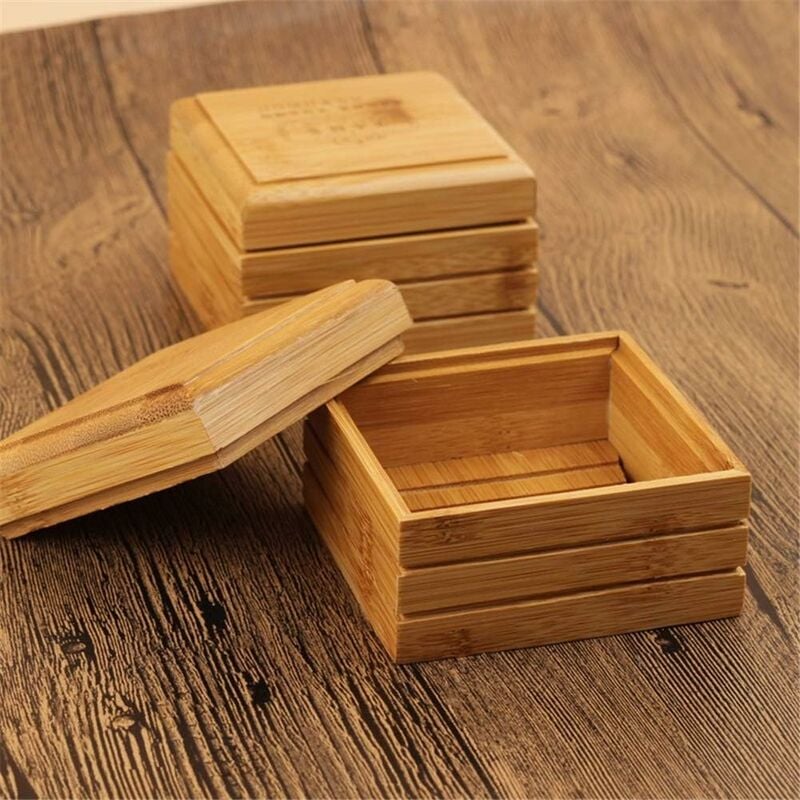 

Abcrital - Jabonera de madera de bambú natural para jabonera - para ducha de baño Jabonera