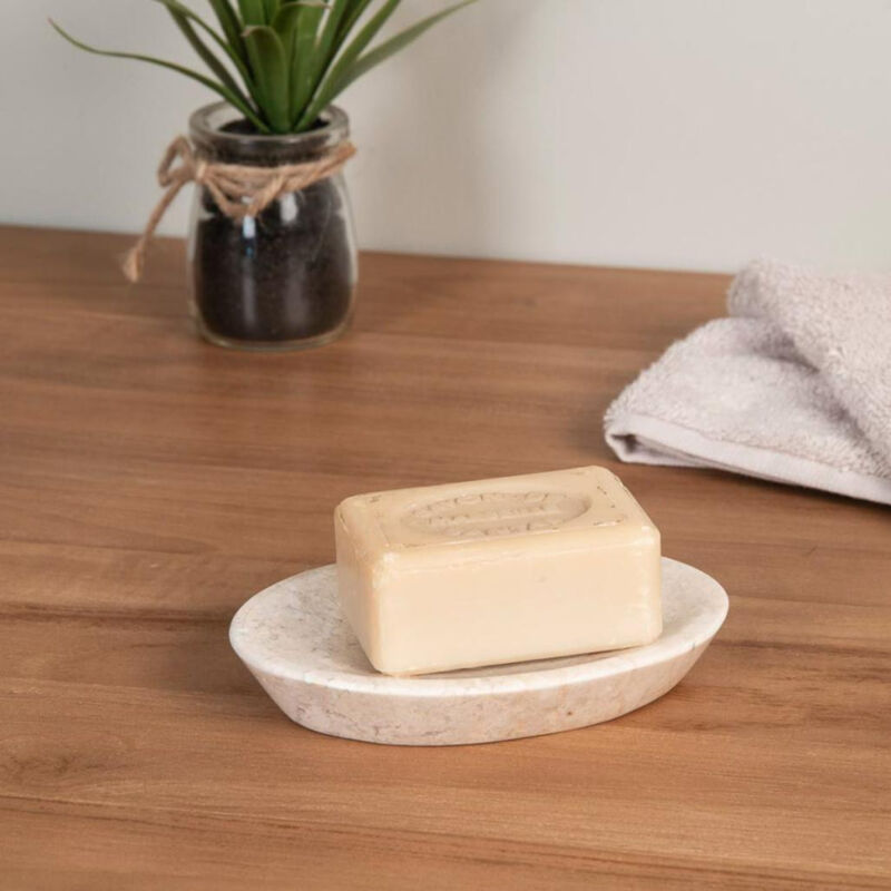 

Jabonera de mármol crema