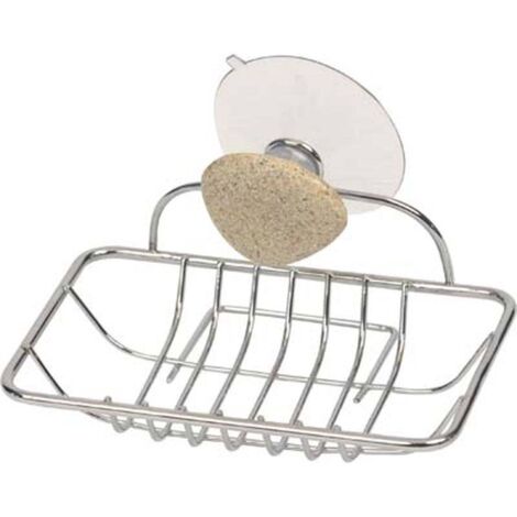 Jabonera de metal en 1 ventosa 1 deco - galet - Tendance