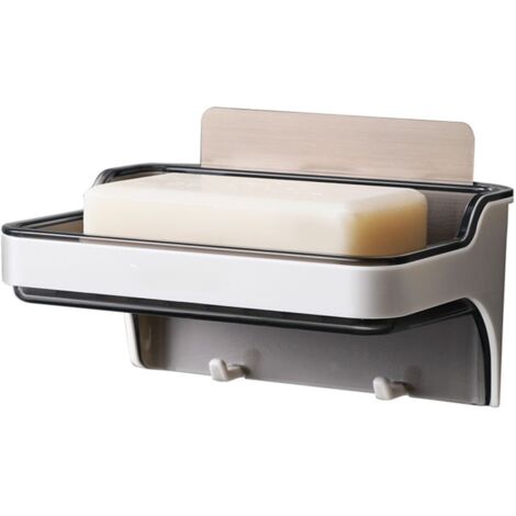 Jabonera de pared con soporte para ducha y bañera, caja de jabón con escurridor, jabonera para fregadero de cocina.