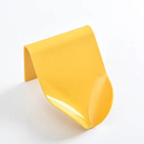 Jabonera de pared, jabonera de baño, jabonera autoadhesiva, jabonera de plástico, accesorios de baño, amarillo