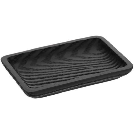 Jabonera de poliresina efecto madera - negro - Tendance