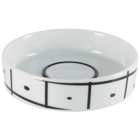 Jabonera de porcelana VISBY Black & White Spirella