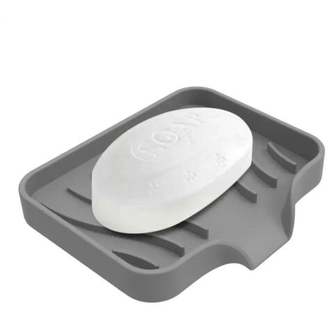 Jabonera de silicona antideslizante que recoge el agua, perfecta para la ducha y el baño, fácil de limpiar e higiénica.