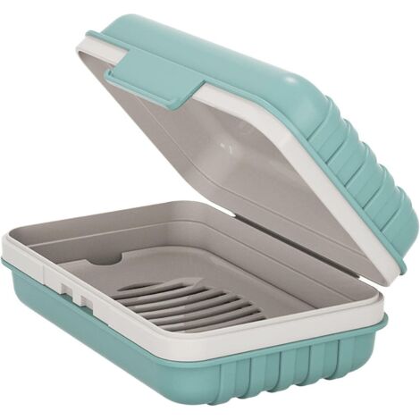 Jabonera de viaje, soporte para pastilla de jabón con tapa, jabonera portátil de viaje, jabonera de viaje impermeable, ideal para viajes, camping, exteriores, gimnasio y baño.