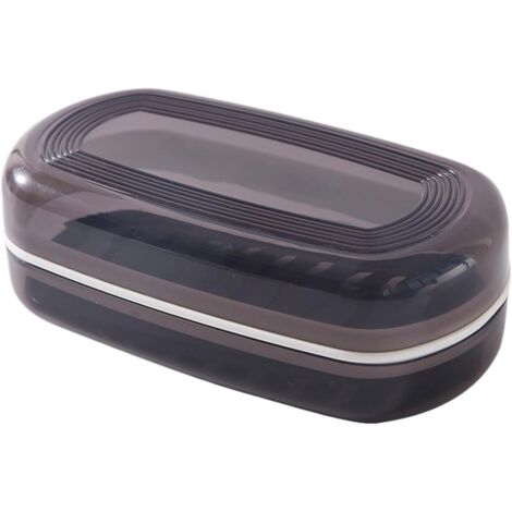 Jabonera de viaje  Soporte portátil para jabón  Escurridor de dos niveles para ducha, baño, hotel, escuela, gimnasio, viajes, senderismo y camping.