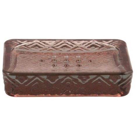 Jabonera de vidrio reciclado CARMINA Terracota Spirella
