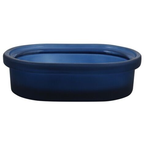 Jabonera de Vidrio YOKO Azul Oscuro Spirella