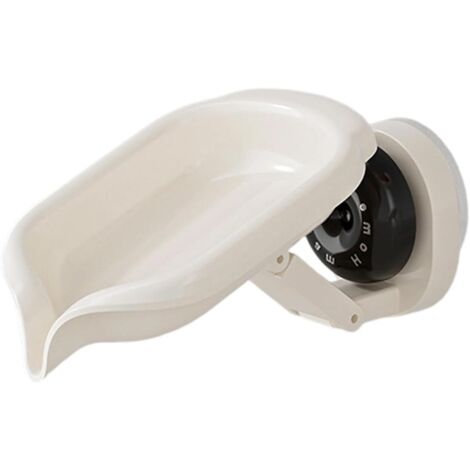 Jabonera giratoria de 360°, secado rápido, ángulo ajustable, almacenamiento para baño, ahorra espacio, soporte para jabón con escurridor - Negro