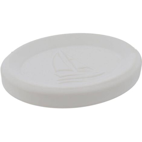 Jabonera gres, diseño barco - blanco - Tendance