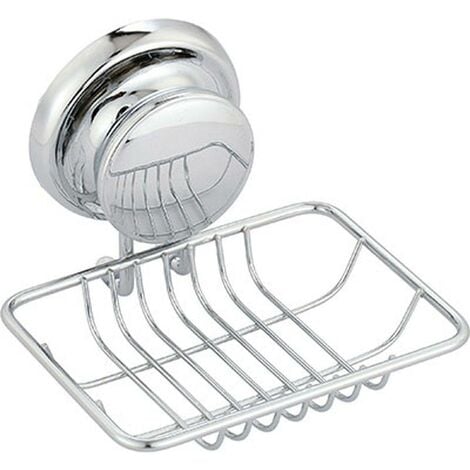 Jabonera metálica con ventosa - cromo - Tendance