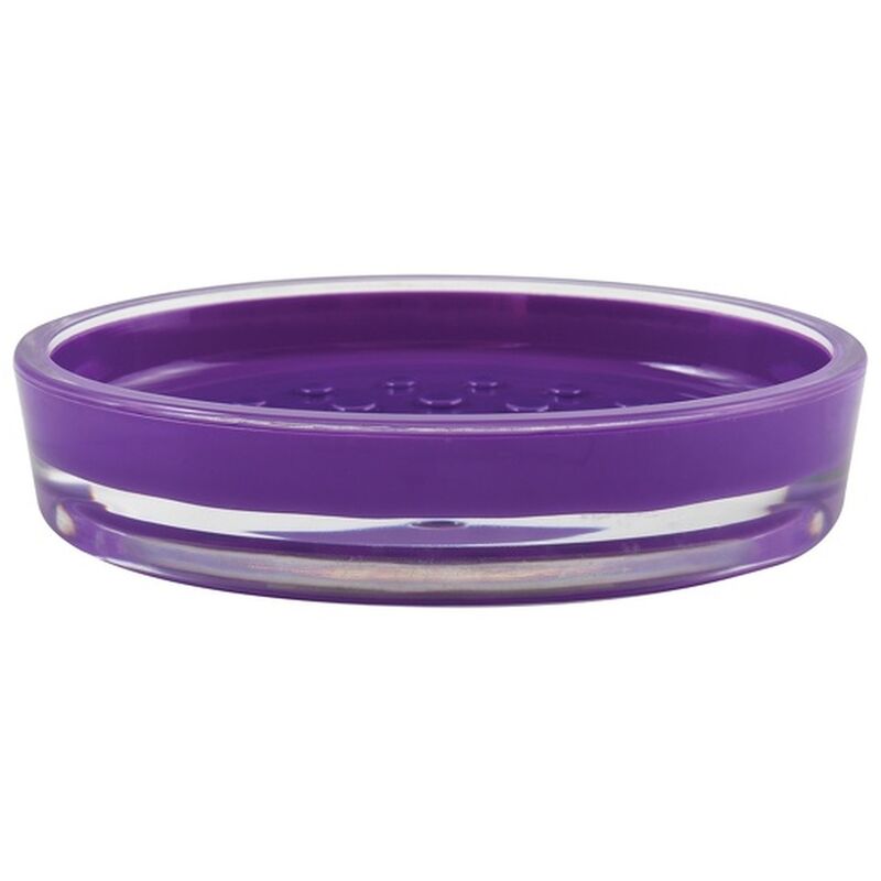 

Jabonera MSV de acrilico en color morado 13 x 9 x 3 cm
