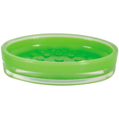 Jabonera MSV de acrilico en color verde 13 x 9 x 3 cm