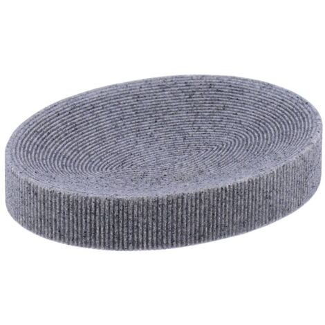 Jabonera oval de poliresina - gris - Tendance