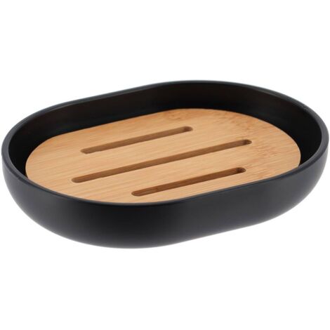 Jabonera oval ps bambú - bambú negro - Tendance