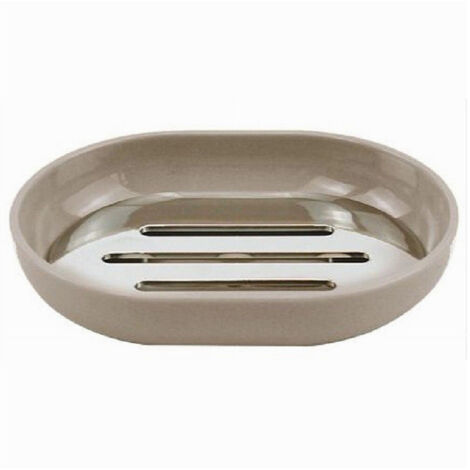 JABONERA PALOMA GRIS PLATA ACCESORIOS DE BAÑO 12.5X9.5 CM 69468