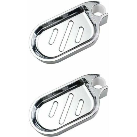 Jabonera para barra de ducha de 22 mm, de plástico ABS, soporte para jabón de ducha, 2 unidades, FDC