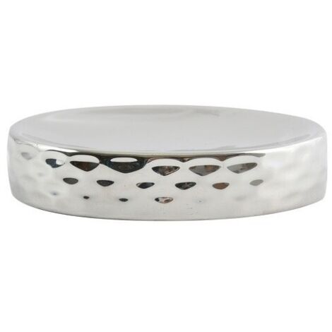 Jabonera PHOENIX Plata Cerámica MSV