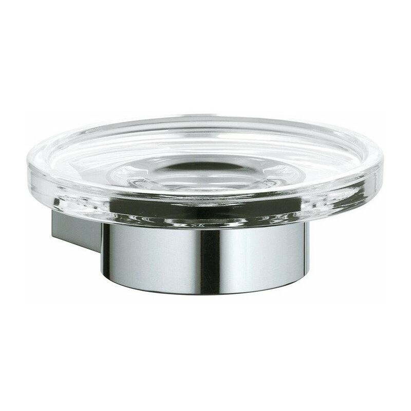

Keuco - Jabonera PLAN completo con cuenco de cristal real aluminio anodizado plateado