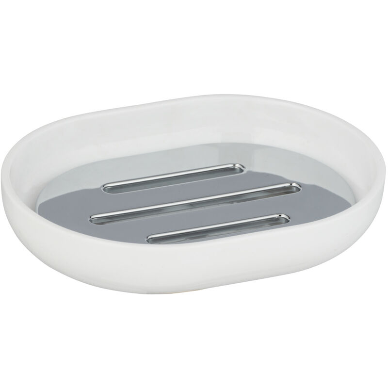 

Jabónera soporte de jabón accessoires baños bandeja Posa blanco/cromo - Wenko