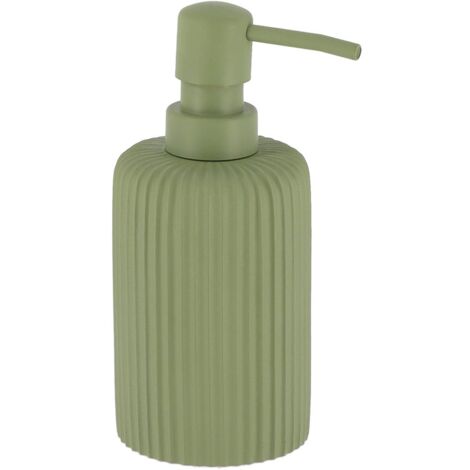 Jabonera redonda de poliresina 230 ml - caqui - Tendance