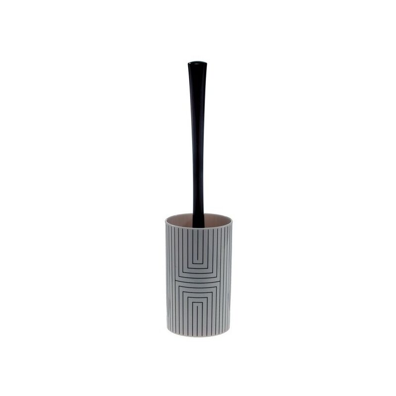 

Escobilla de baño con soporte PS GRAPHIC Negro & Blanco - Blanco - Spirella