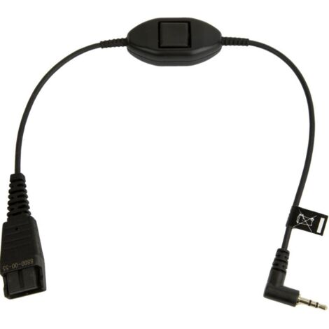 Jabra Anschlusskabel QD auf 2,5mm Klinke, glatt, 0,3m