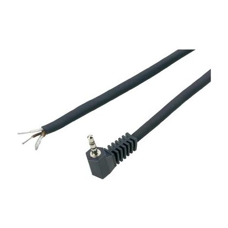 Jack 2.5 mm mâle, coudé VOLTCRAFT 93025c204 Nombre de pôles: 3 stéréo noir 1 pc(s) W09434