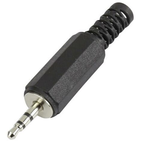 Jack 2.5 mm mâle, droit TRU COMPONENTS 1572330 Nombre de pôles: 3 stéréo noir 1 pc(s) S452271