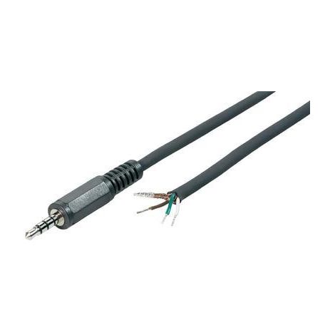 JACK 3.5 MM BKL ELECTRONIC 1101086 MÂLE DROIT NOMBRE DE PÔLES: 4 STÉRÉO NOIR 1 PC(S)