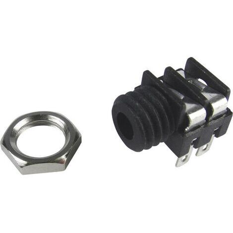 Jack 3.5 mm embase femelle horizontale Cliff FCR1291 Nombre de pôles: 2 mono noir 1 pc(s) D23618