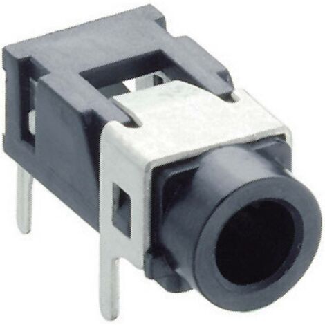 Jack 3.5 mm embase femelle horizontale Lumberg 1503 08 Nombre de pôles: 3 stéréo noir 1 pc(s) D26679