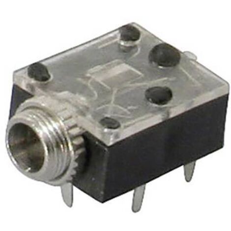 JACK 3.5 MM EMBASE FEMELLE HORIZONTALE TRU COMPONENTS 1559785 NOMBRE DE PÔLES (NUM): 3 STÉRÉO NOIR 1 PC(S)