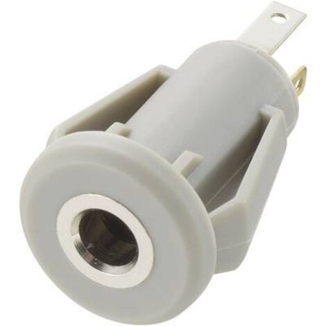 Jack 3.5 mm embase femelle, verticale TRU COMPONENTS 718501 Nombre de pôles: 4 stéréo gris 1 pc(s) S849721