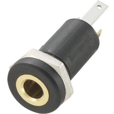 Jack 3.5 mm embase femelle, verticale TRU COMPONENTS 718574 Nombre de pôles: 3 stéréo noir 1 pc(s)