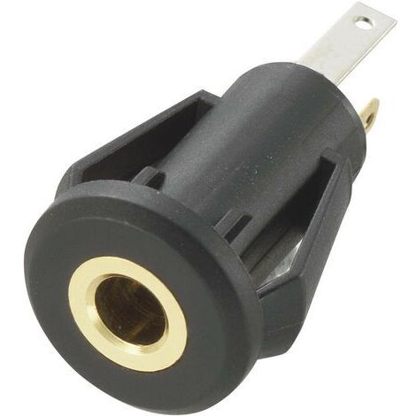 Jack 3.5 mm embase femelle, verticale TRU COMPONENTS 718587 Nombre de pôles: 3 stéréo noir 1 pc(s) S475171