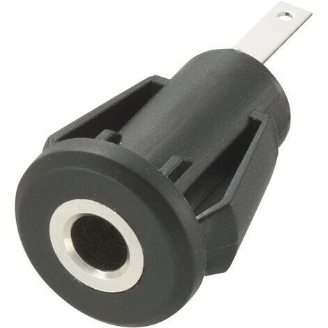 Jack 3.5 mm embase femelle, verticale TRU COMPONENTS 718672 Nombre de pôles: 2 mono noir 1 pc(s) S849741