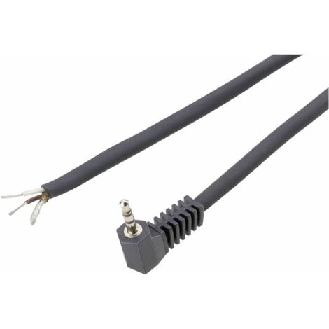 Jack 3.5 mm mâle, coudé BKL Electronic 1101054/G Nombre de pôles: 3 stéréo noir 1 pc(s) D20859