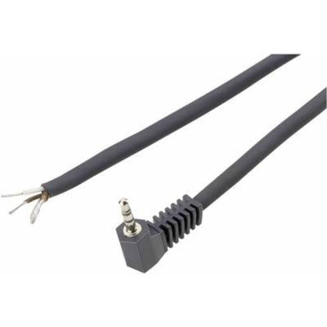 Jack 3.5 mm mâle, coudé BKL Electronic 1101054 Nombre de pôles: 3 stéréo noir 1 pc(s) D21252