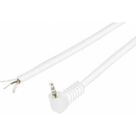 Jack 3.5 mm mâle, coudé BKL Electronic 1101150 Nombre de pôles: 2 mono blanc 1 pc(s) W094541
