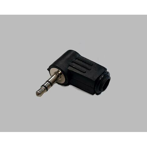 Jack 3.5 mm mâle, coudé TRU COMPONENTS 1578796 Nombre de pôles: 3 stéréo noir 1 pc(s) S464081