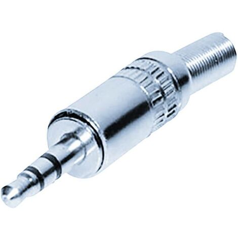 Jack 3.5 mm mâle, droit TRU COMPONENTS 1559780 Nombre de pôles: 3 stéréo argent 1 pc(s) S304671