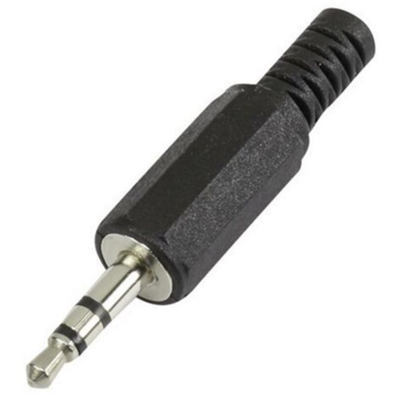 Jack 3.5 mm mâle, droit TRU COMPONENTS 595194 Nombre de pôles: 3 stéréo noir 1 pc(s)