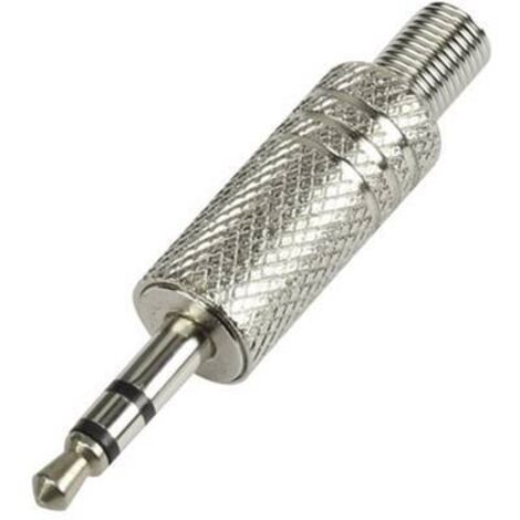Jack 3.5 mm mâle, droit TRU COMPONENTS 595197 Nombre de pôles: 3 stéréo argent 1 pc(s) S842641