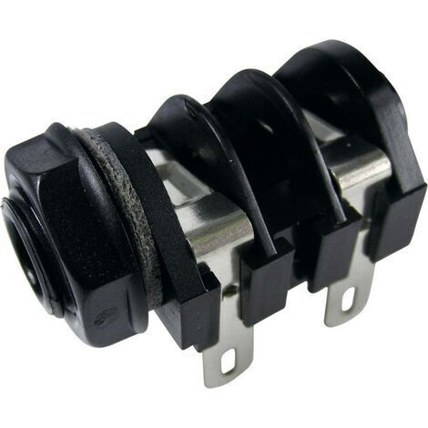 Jack 6.35 mm embase femelle horizontale Cliff CL1130A Nombre de pôles: 2 mono noir 1 pc(s) D23006