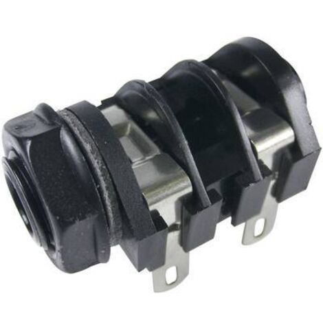 Jack 6.35 mm embase femelle horizontale Cliff CL1160A Nombre de pôles: 2 mono noir 1 pc(s) D23604