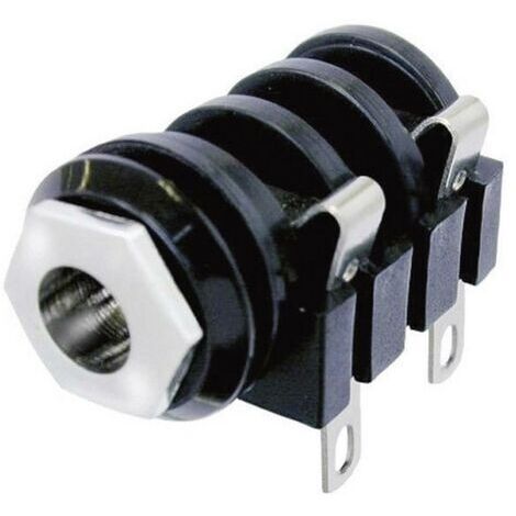 Jack 6.35 mm embase femelle horizontale Neutrik NMJ3HF-S Nombre de pôles: 3 stéréo noir 1 pc(s) X39796